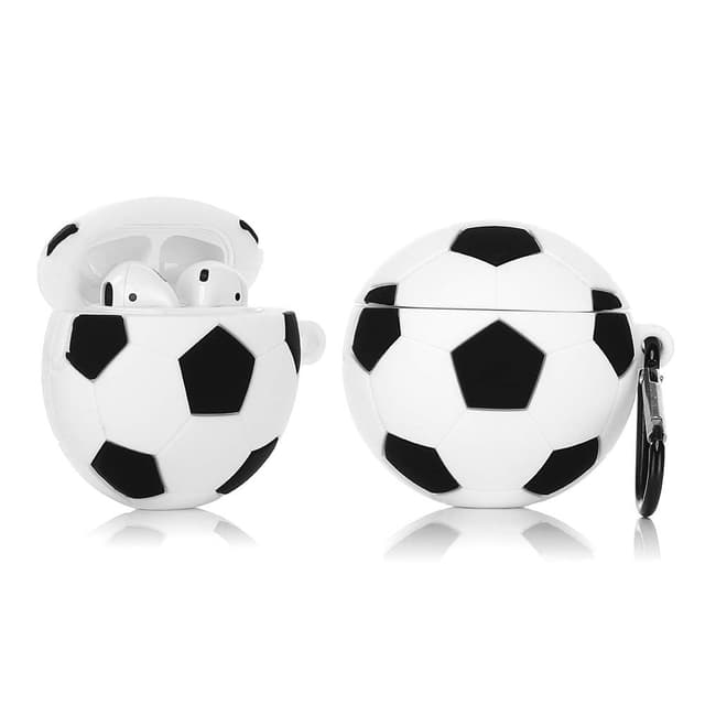 LEWOTE Silikon Niedliche Lustige Abdeckung Kompatibel mit Apple Airpods 1&2 [Coole Spielserie] (Football) fußball