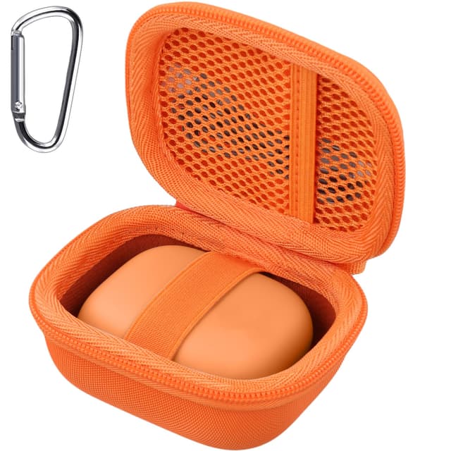 co2CREA Hart Reise Schutz Hülle Etui Tasche für Beats Powerbeats Pro 2 Kabellose In-Ear Kopfhörer mit Bluetooth -Orange(Nur Fall, Ohne Kopfhörer)