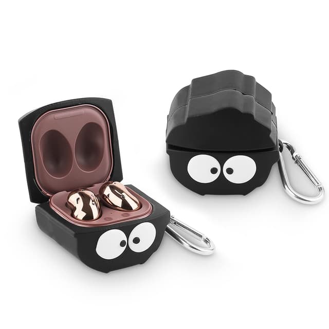 Hülle für Samsung Galaxy Buds2 Pro(2022), Galaxy Buds 2(2021), Galaxy Buds Pro(2021), Galaxy Buds Live(2020), XMBYGY Silikon Abdeckung mit Schlüsselbund für Ohrhörer (Dust Elf)