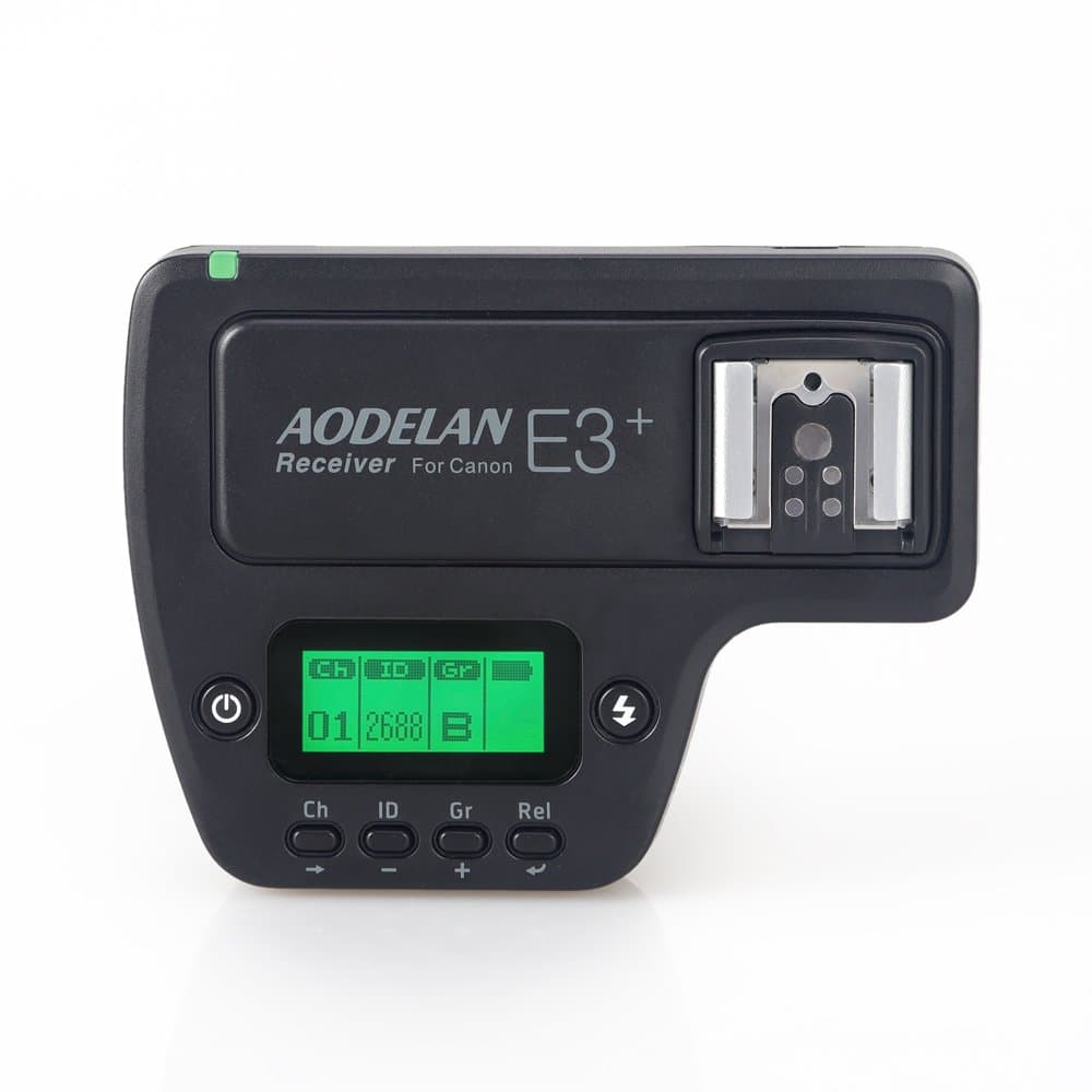 AODELAN E3 + Blitzauslöser Empfänger Blitzgerät Zubehör für Canon 580EXII / 580EX / 550EX / 430EXII / 320EX / 270EXII / 270EX E3+ Empfänger