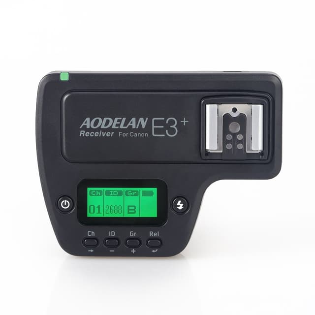 AODELAN E3 + Blitzauslöser Empfänger Blitzgerät Zubehör für Canon 580EXII / 580EX / 550EX / 430EXII / 320EX / 270EXII / 270EX E3+ Empfänger