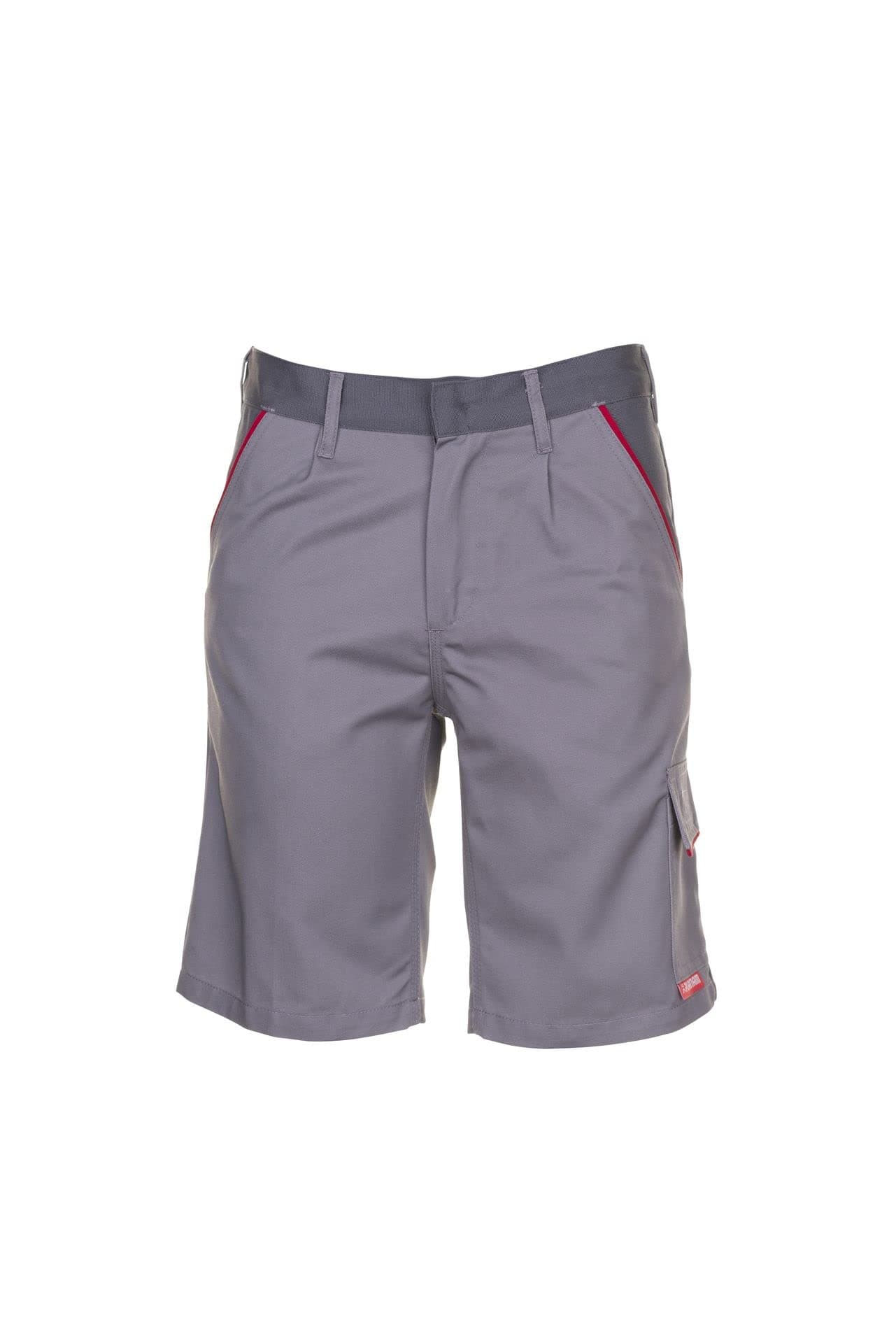 Planam 2371056 Highline Shorts, Zink/Schiefer/Rot, Größe XL