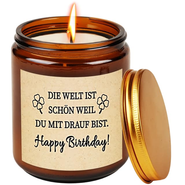 TUZELIYA Geburtstagsgeschenk für Frauen - Kerzen Geschenk für Frauen & Männer - Geburtstagsgeschenk für Frau Mama Tochter Oma Freundin Schwester - Beste Freundin Geschenk - Duftkerzen im Glas Geburtstagsgeschenk Einheitsgröße