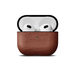 WOOLNUT Leder Hülle Case für AirPods 3 Gen - Cognac Braun | Premium Apple AirPods 3 Generation Hülle aus hochwertigem Leder - Schützende und stilvolle Hülle für Ihre AirPods 3 Generation