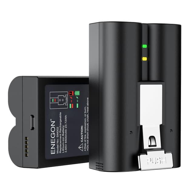 ENEGON 2er-Pack Schnellwechsel V4 Batterien 6500mAh 3.65V Akku für Ring Kamera,Ring Video Doorbell 2/3/4/3 Plus,Stick Up Cam (2/3 Gen),Spotlight Cam Battery (5AT3S3 Ersatz)