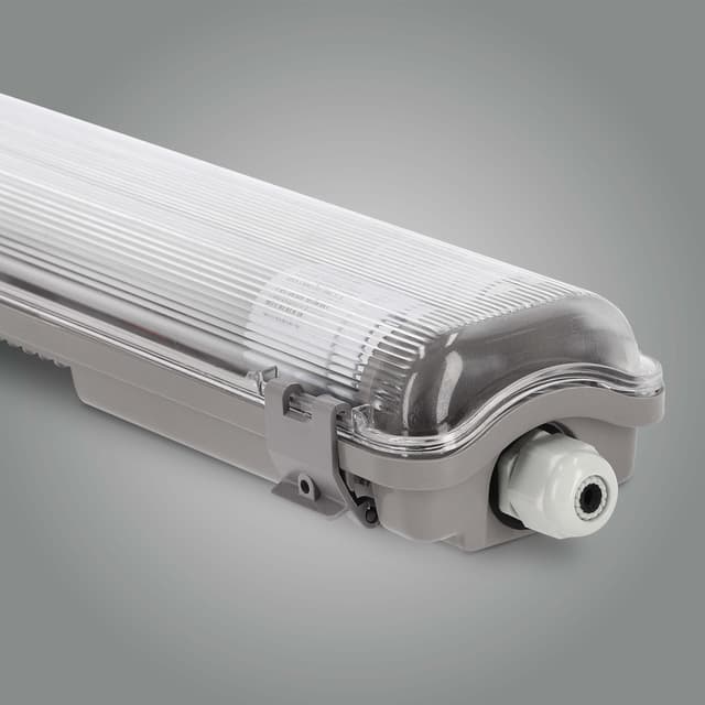 LED Universum Feuchtraum-Wannenleuchte 150cm IP65 mit zwei T8 LED-Röhren 44W 5280 Lumen neutralweiß 4000K flimmerfrei verknüpfbar | Kellerleuchte Nassraumleuchte Feuchtraumleuchte L1576xB94xH58mm 150cm - 2x22 Watt Neutralweiß - 4000 Kelvin