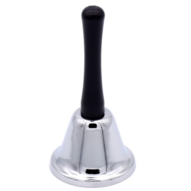 YMWALK Edelstahl Handglocke Service Glocke Achtung Schule Glocke Lauter Anruf Handglocke Schalter Empfang Glocke Abendessen Glocke für Restaurant, Hotel, Küche, Bar und Weihnachtsmann