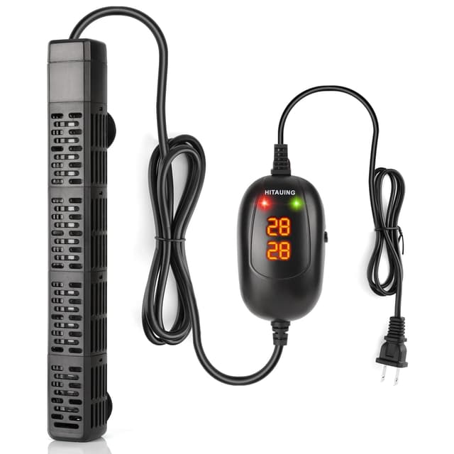 HiTauing Aquarium Heizung, 50W/100W/300W/500W Tauchheizung für Aquarien mit Übertemperaturschutz und automatischer Abschaltung beim Verlassen des Wassers für Salz- und Süßwasser 300W(for 125-300L)