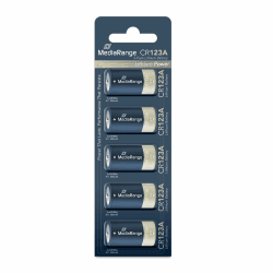MediaRange Lithium Batterien, CR123A|3V, 5er Pack