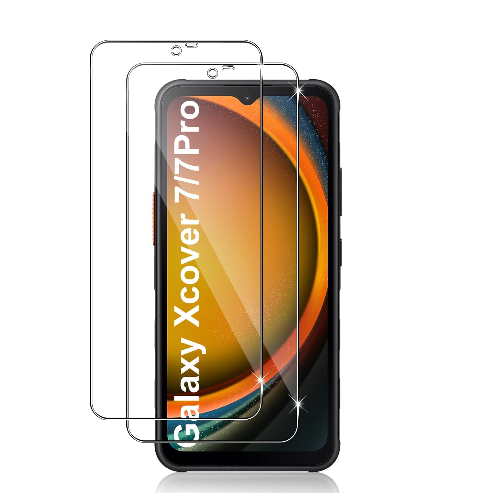 Datree für Samsung Galaxy Xcover 7/7 Pro /Xcover7 Enterprise Edition Panzerglas,2 Stück Gehärtetes Glas Panzerfolie, 9H Härte Schutzglas, Anti-Kratz, Anti-Bläschen Displayschutzfolien XCOVER 7 PRO