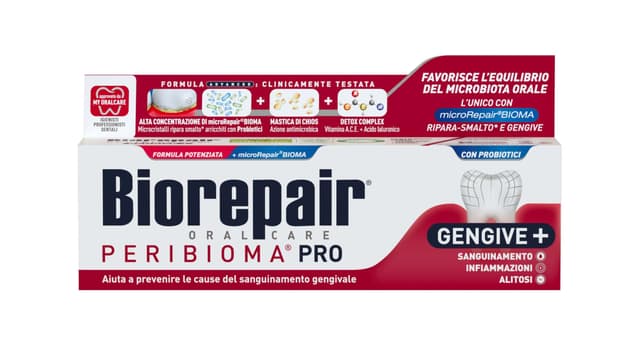 Biorepair, Zahnpasta Peribiom Pro Gingive+ für eine normale Mundmikrobiota beugt Zahnfleischbluten vor und schützt vor Zahnfleischbelag 75 ml