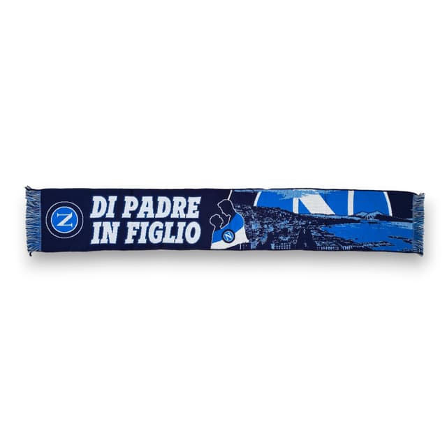 3R Sport SSC Napoli Jacquard-Schal, offizielles Produkt, 100% Acryl, Hellblau, Weiß, Blau