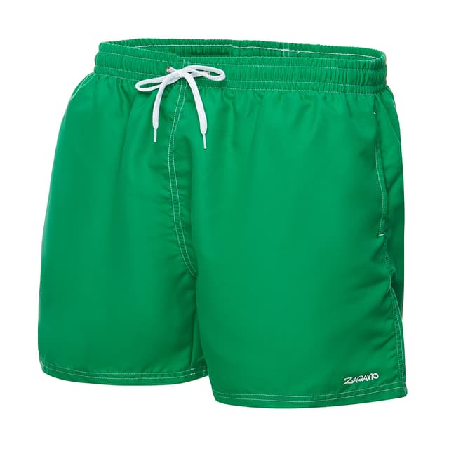Zagano Badehose Herren, Boxer Shorts Beach Shorts - Badehosen Männer - Badeshorts Herren - Schwimmhose -Badeshorts Männer, Kurze Hosen - Trainingshose Made in EU XL Grün