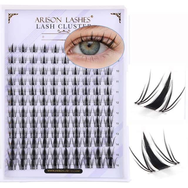 Arison Lashes Fairy Cluster Individuelle Manga Wimpern Anime Wimpernverlängerung Stachelige Wimper Wimper Cosplay DIY(Anime D-9-16Mix) 9-16mix Feen Cluster
