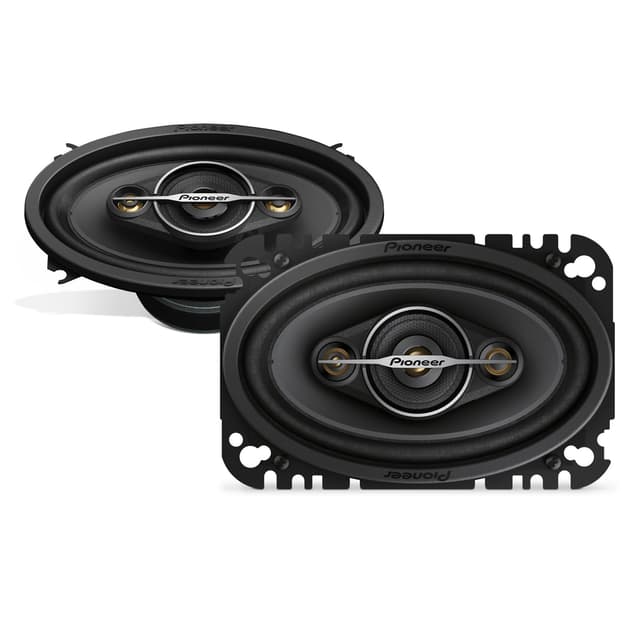 Pioneer TS-A4671F 4 x 6" 4-Weg-Koaxial-Lautsprecher Set mit 2 Lautsprechern (je 210 W max., 30 W Sinus), kraftvoller Klang, hoher Wirkungsgrad, 42 mm Einbautiefe, 93 x 153 mm Einbauausschnitt