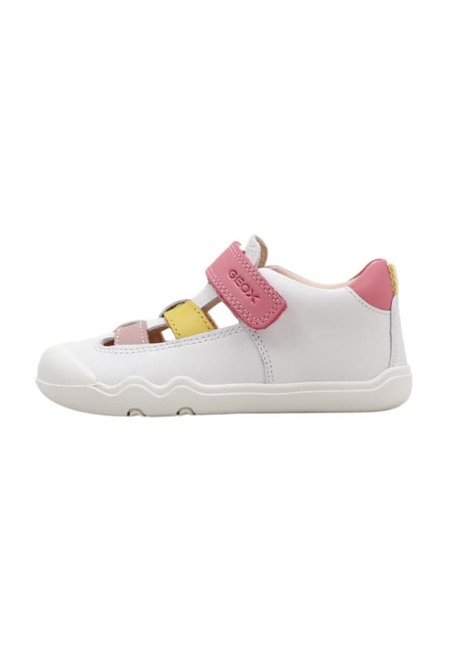 Geox Baby-Mädchen B Steppieup Girl A Sneaker 22 EU White Dk Pink