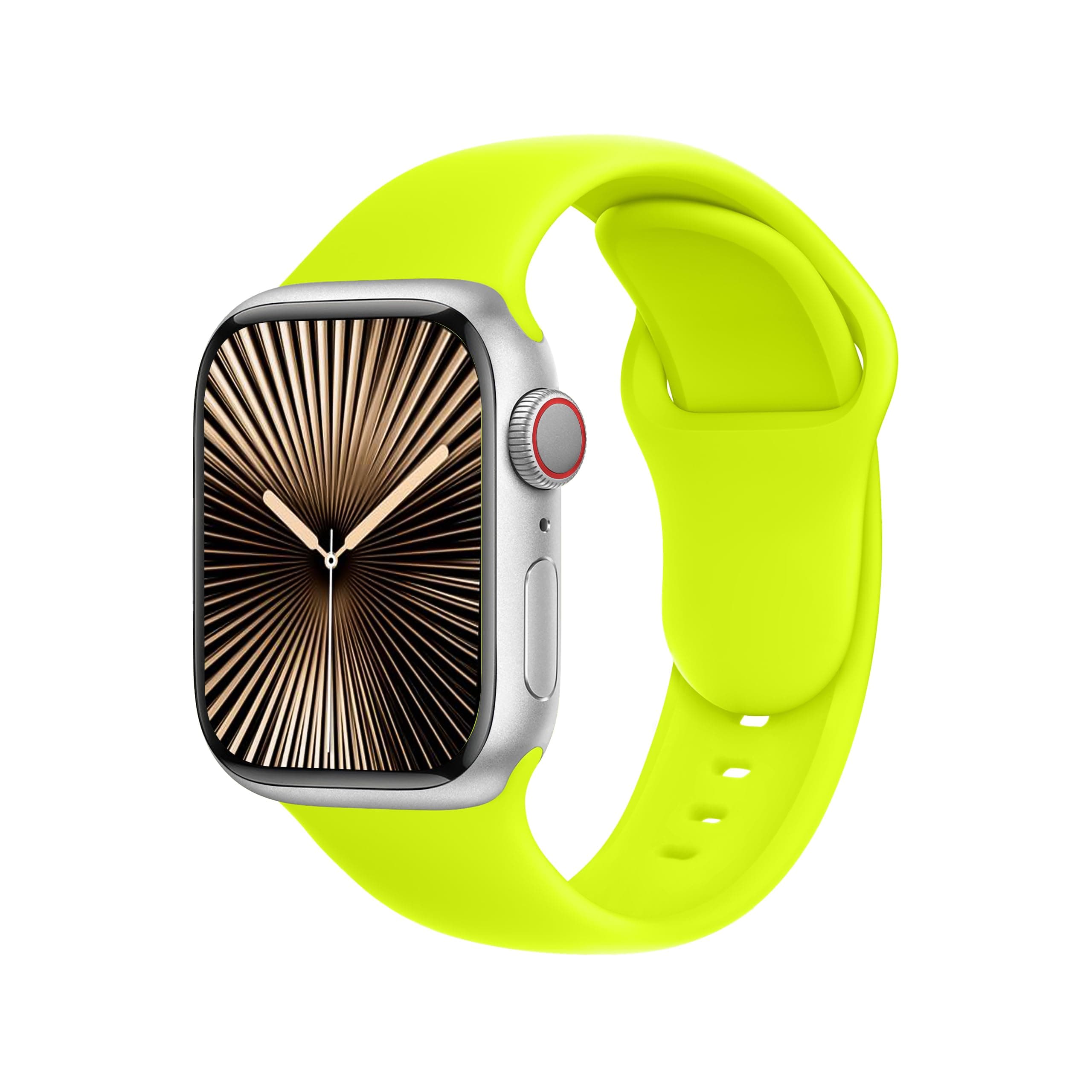 C1B Armband für Armband apple watch 49mm 46mm 45mm 44mm 42mm 41mm 40mm 38mm ultra 2 apple watch cinturino series 10 9 8 7 6 5 4 3 2 1 originale acciaio sport in colore Leuchtgelb 49mm, 46mm, 45mm, 44mm, (42mm S3/2/1) Leuchtgelb