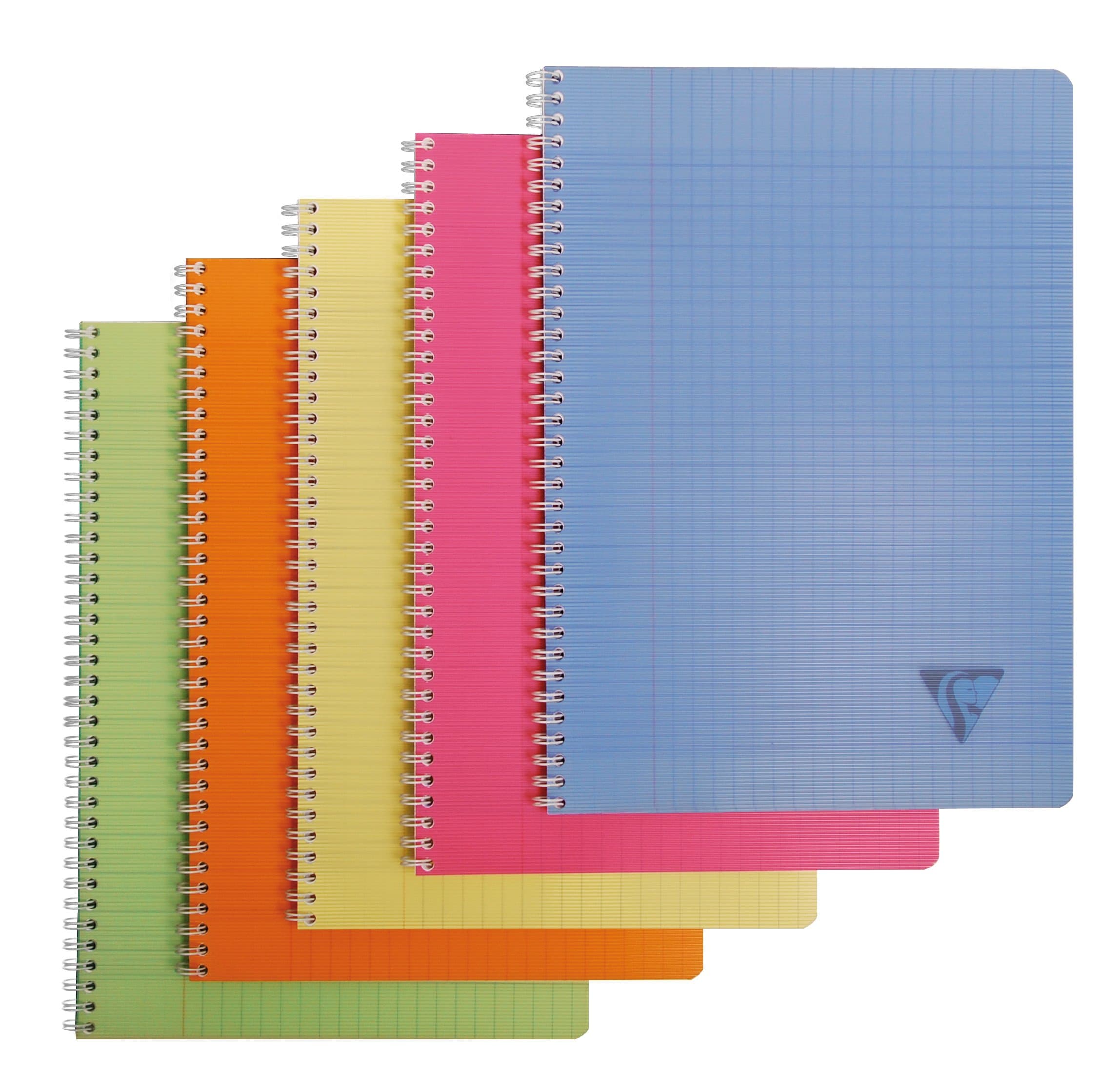 Clairefontaine 328116C - Spiralbuch Linicolor (DIN A4, 21 x 29,7 cm, französische Lineatur, 90 Blatt) 1 Stück farbig sortiert Fresh 180 Seiten Französische Lineatur