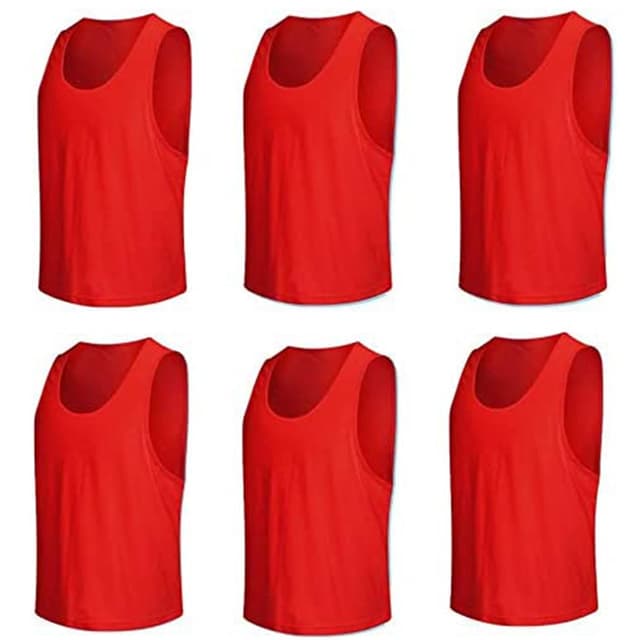 Senston 6 Stück Leibchen für Fußball, Basketball, Baseball Training, Fußball Trainingsleibchen für Anfänger, Jugendliche und Erwachsene