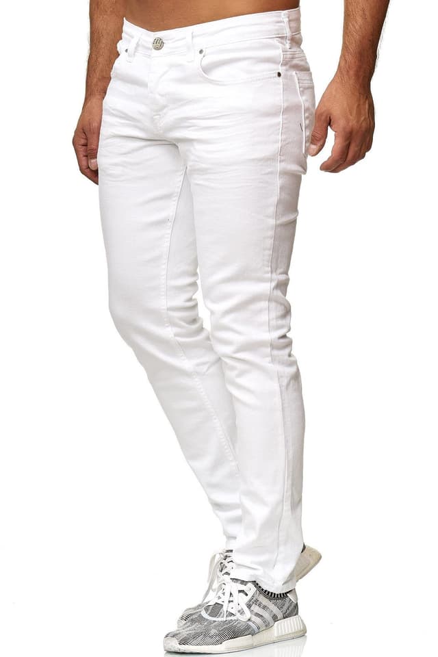 Tazzio Jeans Slim Fit Herren Jeanshose Stretch Designer Hose Denim 16533 31W / 30L Weiß