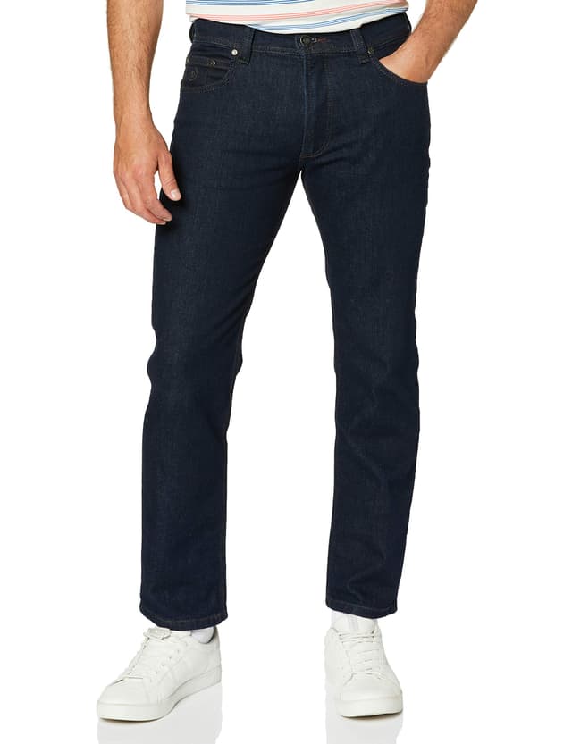 bugatti Herren Straight Leg Jeanshose 3280D R - 16640 36W / 30L Blau (Rinse Blue 390)