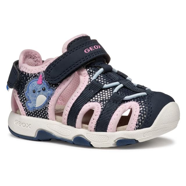Geox Baby-Mädchen B Multy Girl Sandal 22 EU Navy Lt Pink
