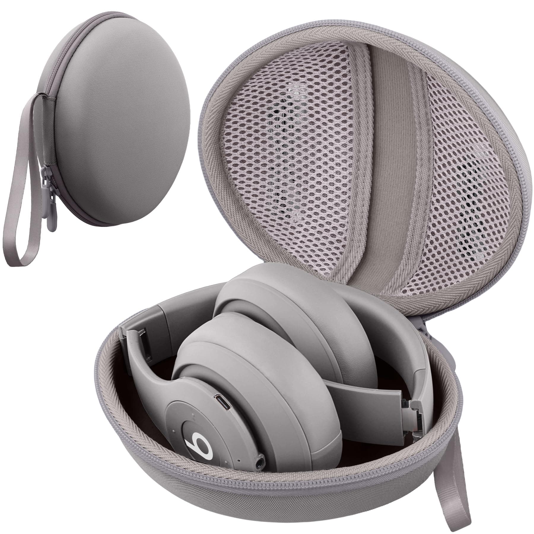 co2CREA Hartschalen-Reiseetui für Beats Dr. Dre Studio Pro/Studio3/Solo Pro/Solo4/Solo3/Solo2/Solo Wireless Noise Cancelling Over-Ear-Kopfhörer (nur Schutzhülle) sandstein