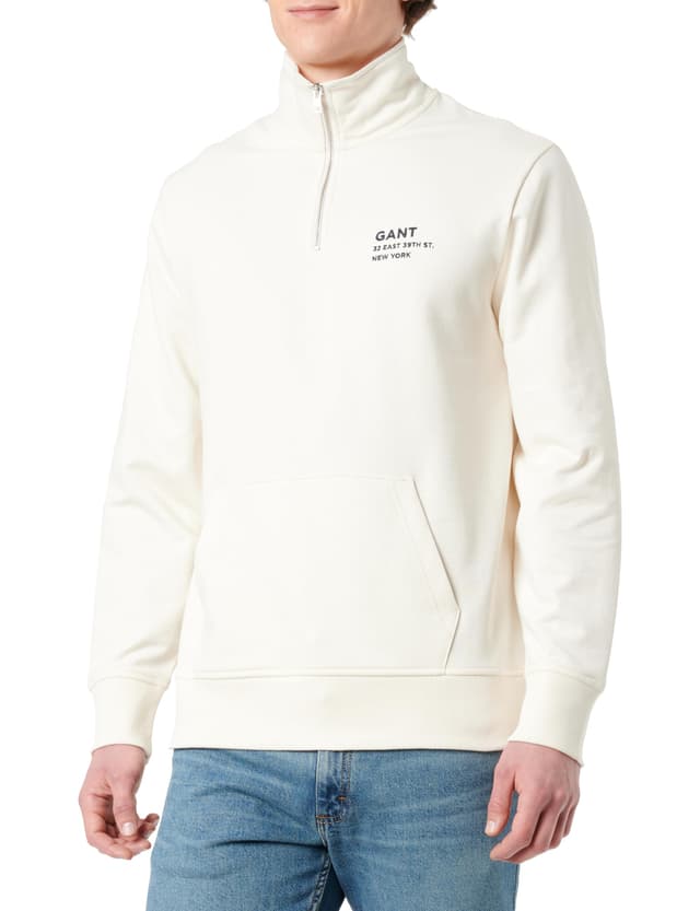 GANT Herren Script Graphic Half Zip Sweat Sweatshirt