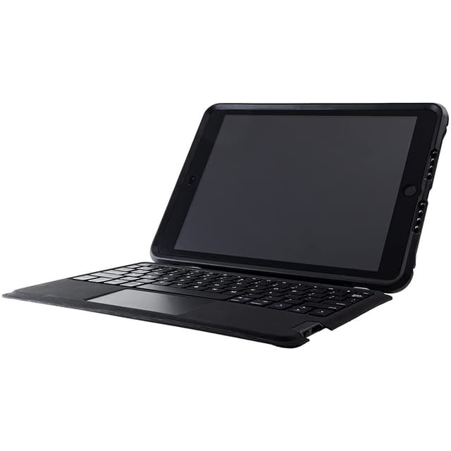 OtterBox für iPad 8th/7th gen Sturzsichere Schutzhülle mit Tastatur, DEUTSCH Unlimited Folio with Keyboard Series,Transparent/Schwarz - Keine Einzelhandelsverpackung Single