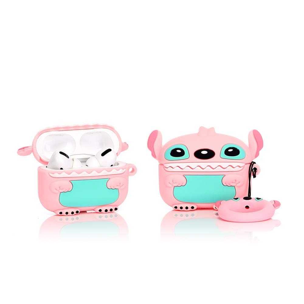 YIGEYI Silikon Hülle Kompatibel mit Airpods Pro Funny Cute 3D Cartoon Case Cover[DSN Leicht Animationsserie ] (Angel)