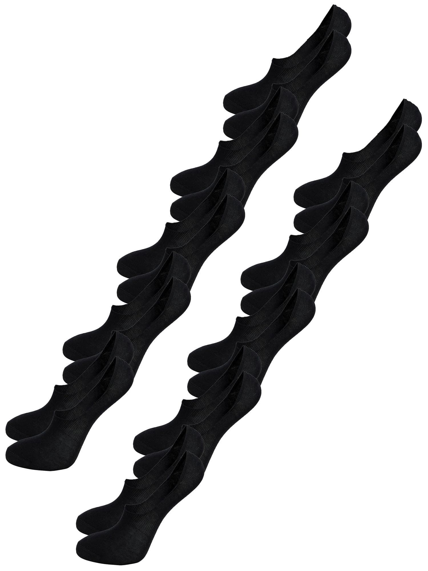 Tazzio Herren Socken Füßlinge Invisible 10er-Pack Sneaker Sneakersocken Socks A905 35-38 Schwarz