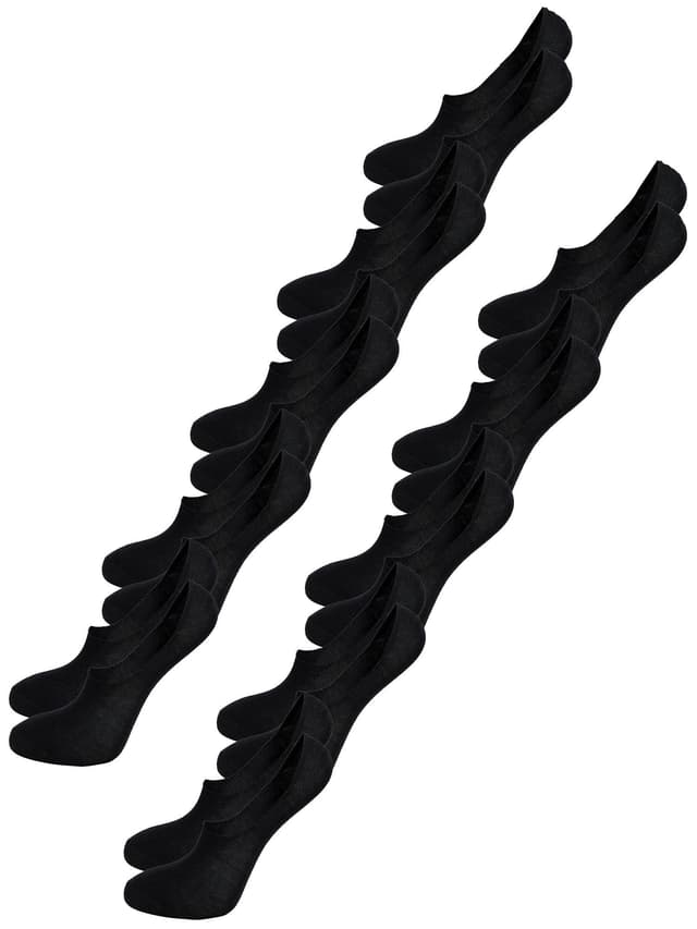 Tazzio Herren Socken Füßlinge Invisible 10er-Pack Sneaker Sneakersocken Socks A905 35-38 Schwarz