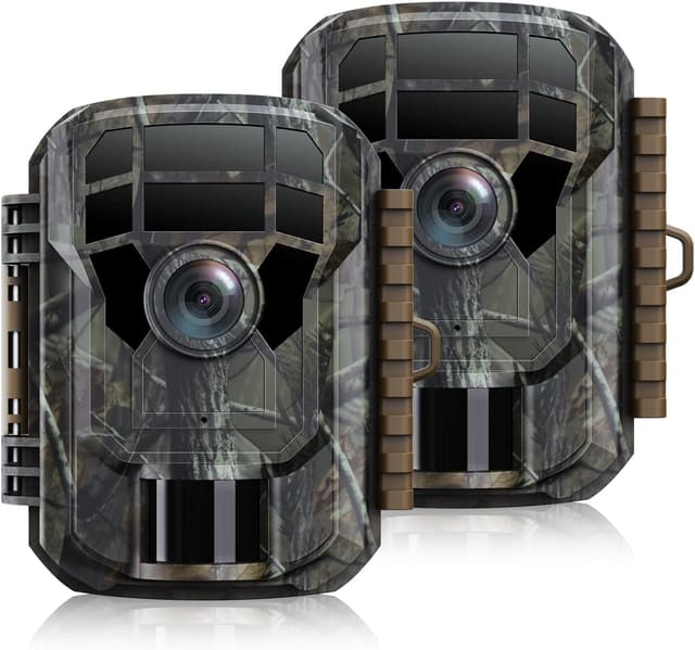 VOOPEAK 2er Wildkamera 2K HD 36MP, Wildkamera mit Bewegungsmelder Nachtsicht, Wildtierkamera Scouting mit 2,0 Zoll LCD Bildschirm 120° Weitwinkel IP66 Wasserdicht für Wildtier Beobachtung 2K 2er