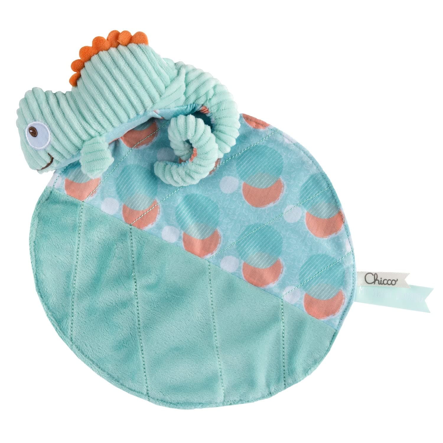 Chicco Plüschtier Dou Chamäleon, Plüschtier in Chamäleon-Form, aus weichem Stoff, maschinenwaschbar, Verpackung aus recyceltem Kunststoff