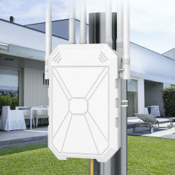 AX3000 Outdoor WLAN Verstärker, 5GHz & 2.4GHz Outdoor WLAN Repeater mit 6 Antennen, Gigabit Passive PoE Access Point, Dual Band, IP67 Wetterfest, AP/Repeater/Router-Modus, für Gärten