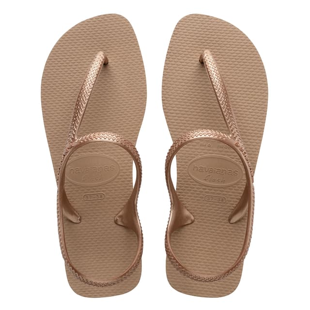 Havaianas - Flash Urban, Bequeme, stylische und vielseitige Sandalen, Knöchelverschluss, gekreuzte Metallic-Riemen, für Damen 33/34 EU Rose Gold