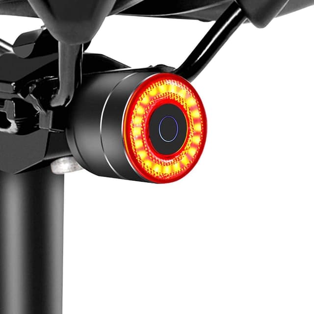 Monkey Home Smart Fahrrad Rücklicht, Auto On/Off, Bremssensorik, Auto Lichtsensor,Typ-C Aufladung, LED Fahrradlichter für Kinder und Erwachsene (EU-Patente)