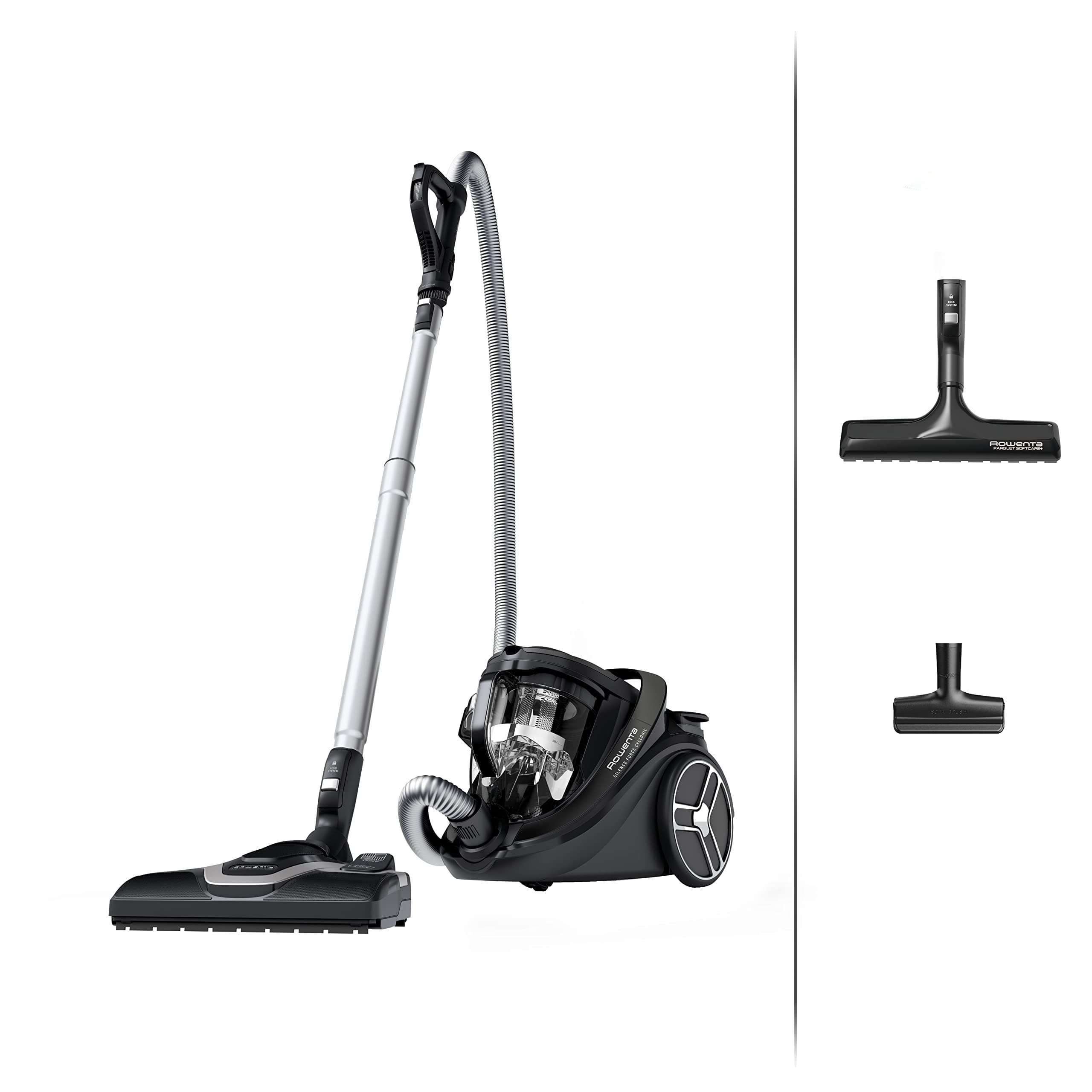 Rowenta RO7935 Silence Force Cyclonic Effitech, beutelloser Bodenstaubsauger, Schwarz, 2.5 liters, 59 Dezibel RO7935_schwarz