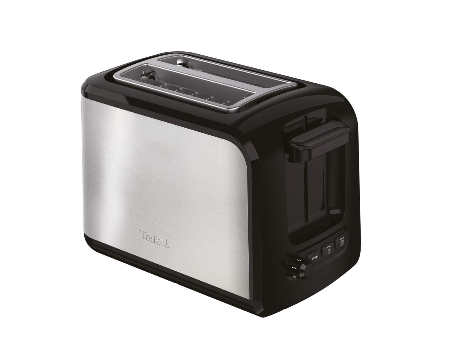 Tefal Express TT410D 2-Scheiben-Toaster, Schwarz, Edelstahl, 2 Scheiben, 850 W, 160 mm Single