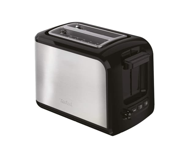 Tefal Express TT410D 2-Scheiben-Toaster, Schwarz, Edelstahl, 2 Scheiben, 850 W, 160 mm Single