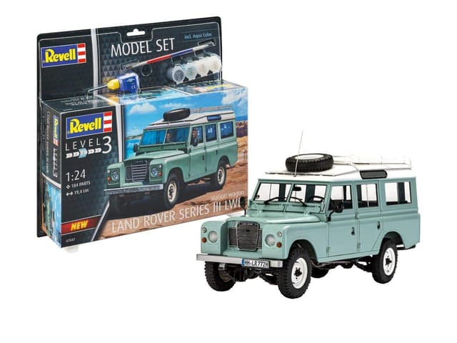 Revell Modellbausatz Land Rover Series III I Maßstab 1:24 I Detailgetreue Nachbildung des klassischen Geländewagens I Unlackiertes Modell für individuelle Gestaltung