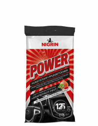 NIGRIN Power Kunststoff-Pflegetücher, reinigen die Oberflächen im Auto, silikonfrei, mit Grapefruit-Minze-Duft, 15 Stück POWER Kunststoff-Reinigungstücher 15St 1 stück (15er Pack) Angebot bei HelloDeals