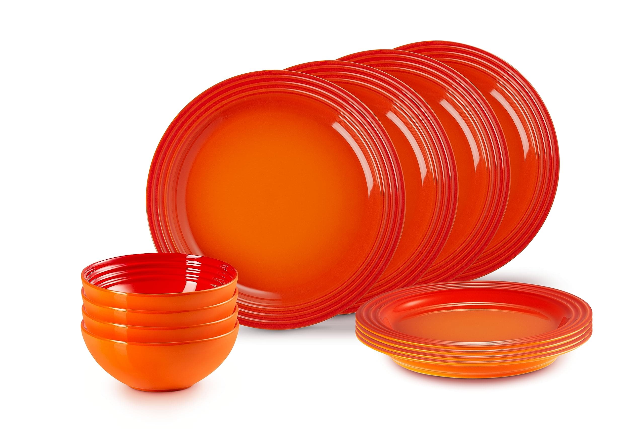 LE CREUSET 79351000907081 dinnerware set, Steinzeug, Ofenrot