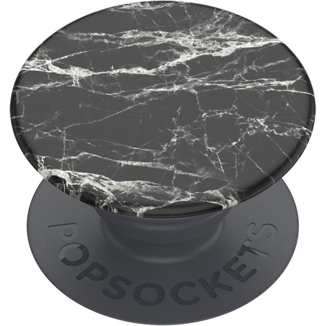 PopSockets: PopGrip Basic - Ausziehbarer Sockel und Griff für Smartphones und Tablets [Top Nicht Austauschbar] - Mod Marble Black Schwarz