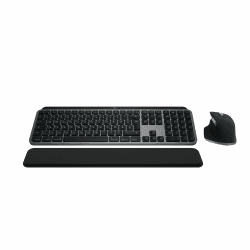 Logitech MX Keys S Combo for Mac, kabellose Tastatur/Maus mit Handballenauflage, beleuchtete Tastatur, schnellscrollende Maus, Bluetooth USB C für MacBook Pro/MacBook Air/iMac/iPad, QWERTZ DE - Grau