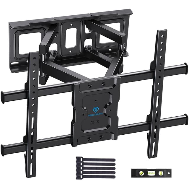 PERLESMITH TV Wandhalterung, Wandhalterung Fernseher für 37-85 Zoll Flach/Curved Fernseher bis zu 60kg, Schwenkbar Neigbar TV Halterung Max VESA 600x400mm, PSPILFK1