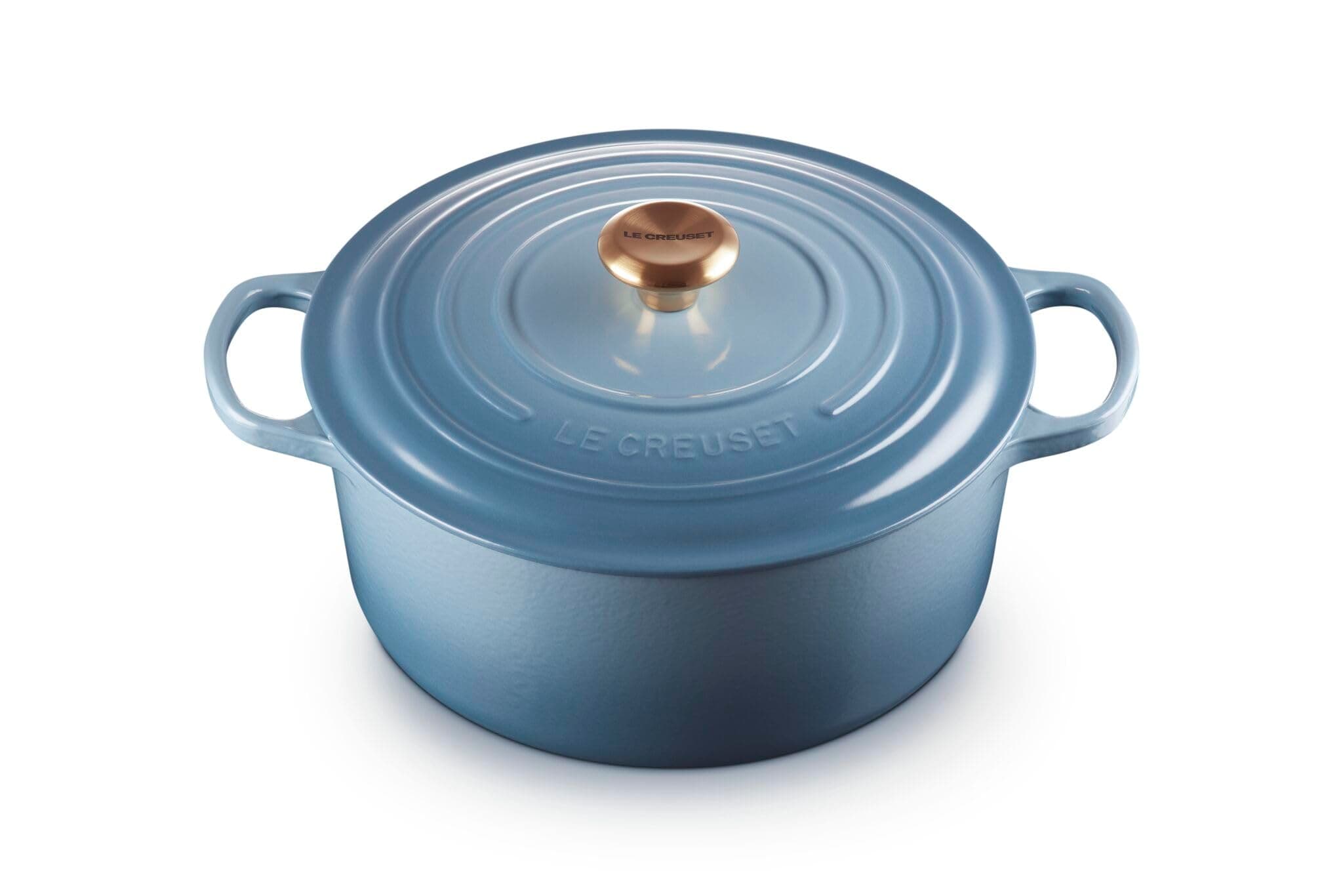 Le Creuset Signature Gusseisen-Bräter mit Deckel, Ø 28 cm, Rund, Für alle Herdarten und Induktion geeignet, Volumen: 6,7 l, 6,125 kg, Chambray, 21177284344441 30 cm Kirschrot