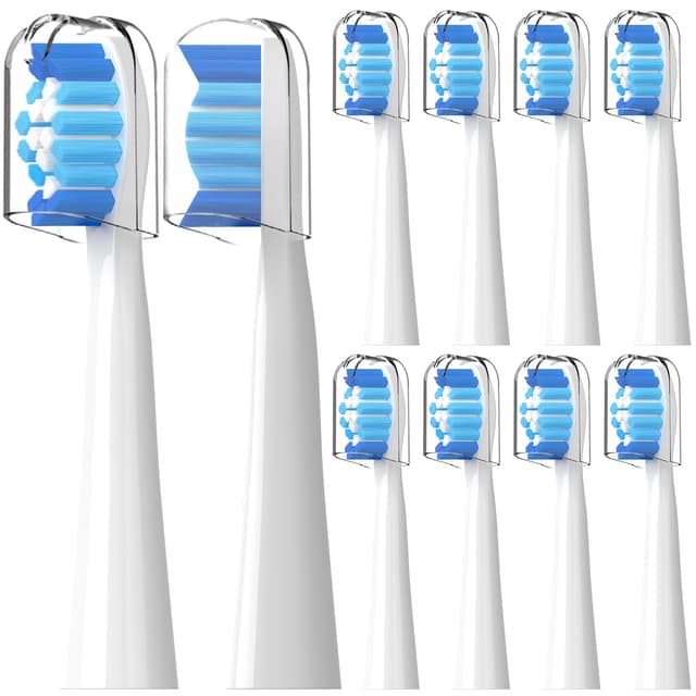 10 Stück Kompatibel mit Oral-B Pulsonic Elektrische Zahnbürste Schallzahnbürste Ersatz Zahnbürste Köpfe, Mit Staubabdeckung (Weiß, M) Weiß 1 stück (10er Pack)