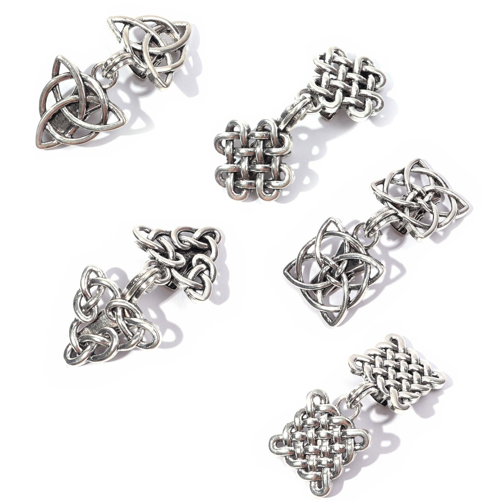 5 Stück Vintage Pullover Clips, Schal Clips, Strickjacke Clips, Modische Kragenclip, Retro Umhang Broschen, Hemd Brosche Clips, Keltischer Pullover Verschluss, für Pullover, Tücher und Cheongsams