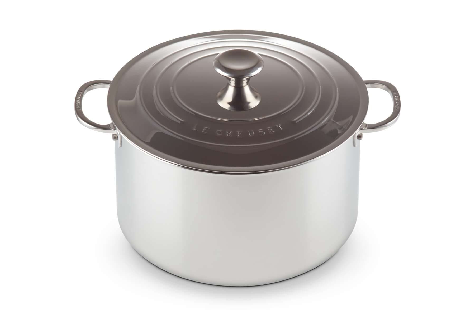 Le Creuset Suppentopf 3-ply PLUS Edelstahl, 28 cm, 96604828000000, Silber 10.3 Liter